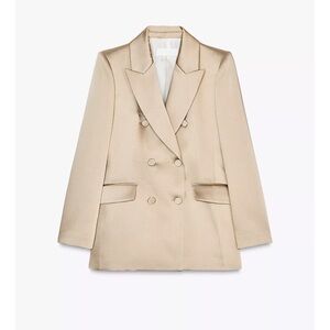 ZARA BLOGGERS FAV SATIN DOUBLE BREASTED BLAZER